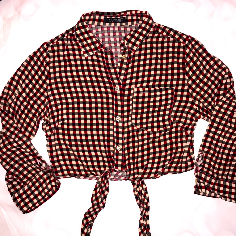 Love Culture cropped rayon blouse S